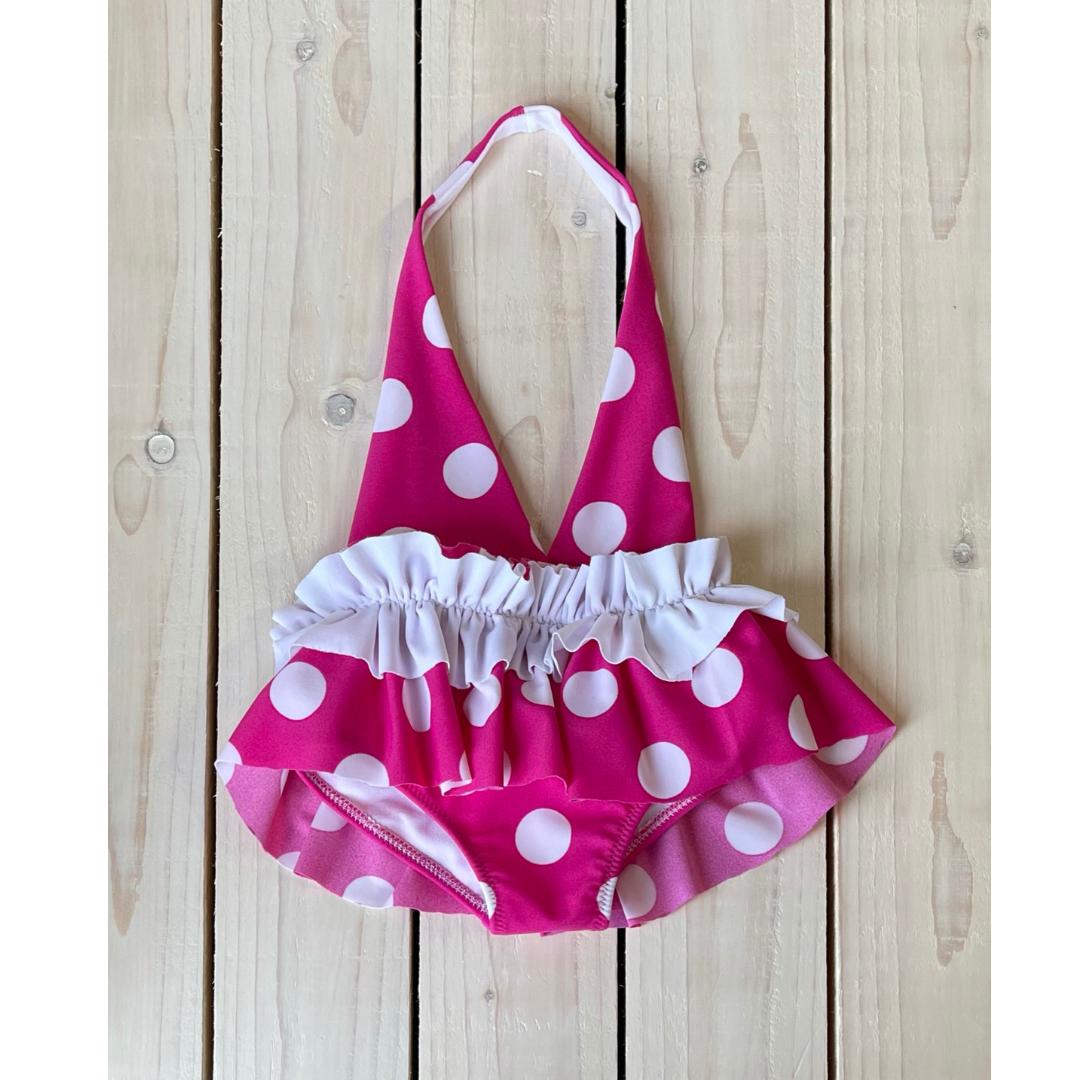 Costume girocollo pois rouches