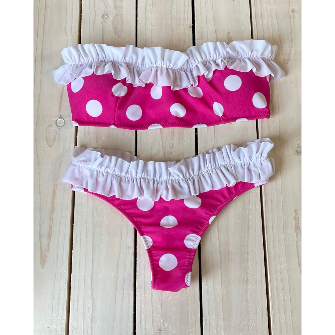 Bikini pois rouches fascia