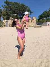 Women's pink glitter one-shoulder dress
