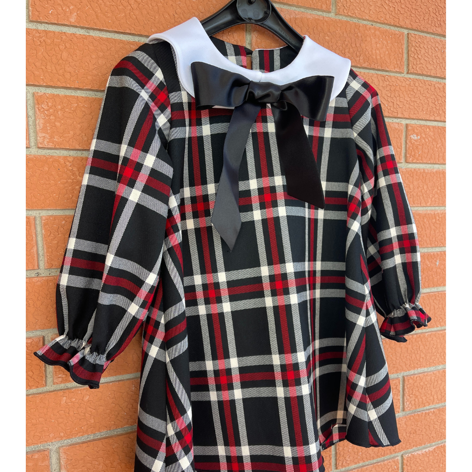 Vestitino tartan fondo nero