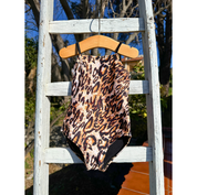 Intero fiocco leopardato bambina