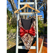 Intero fiocco leopardato donna