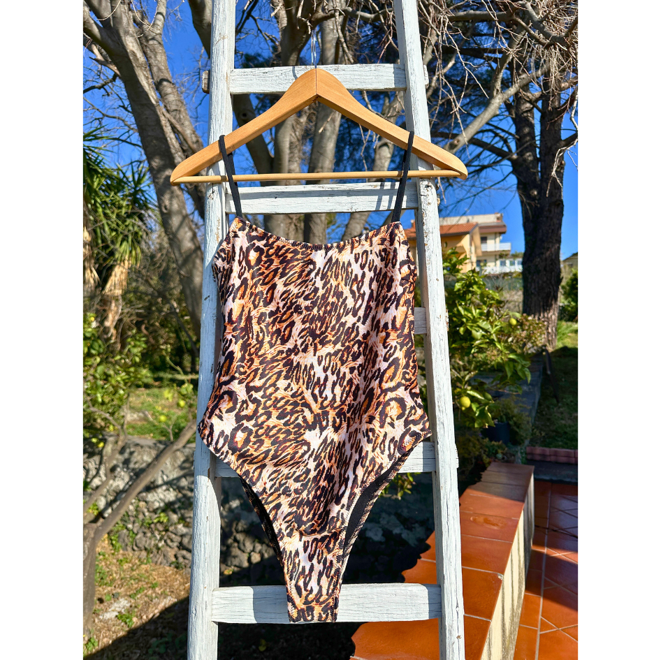 Intero fiocco leopardato donna