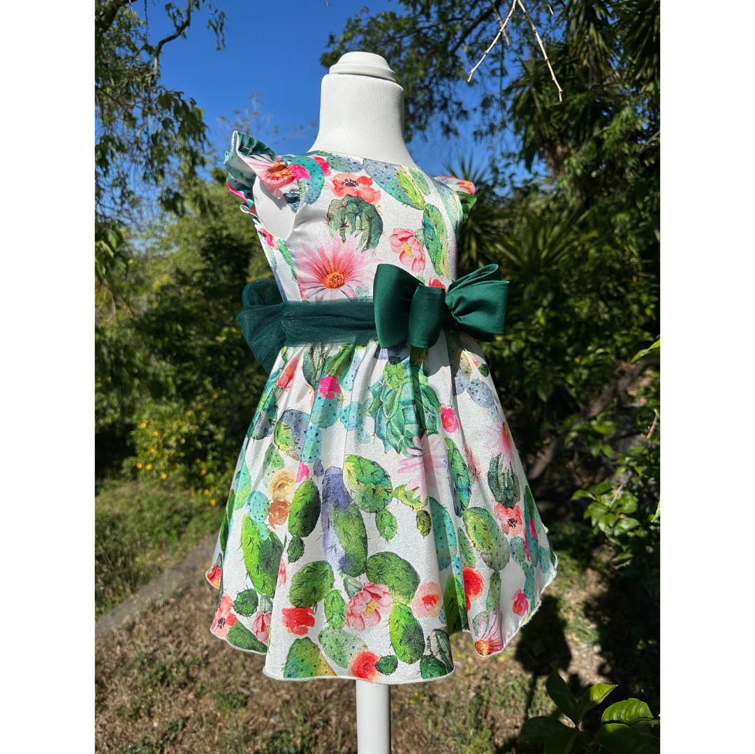 Tailored prickly pear dress