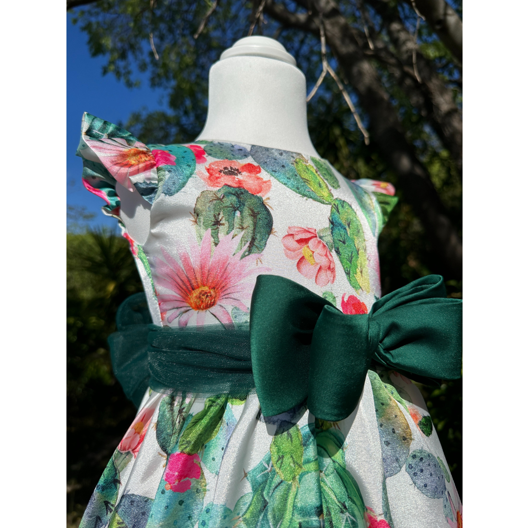 Tailored prickly pear dress
