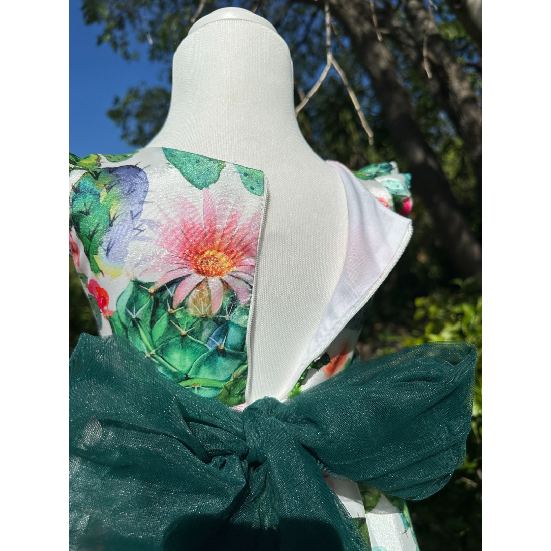 Tailored prickly pear dress
