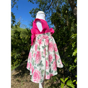Tailored dress with roses