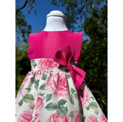 Tailored dress with roses