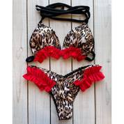 Bikini triangolo leopardato donna
