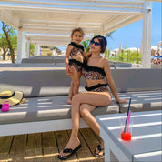 Bikini monospalla leopardato donna