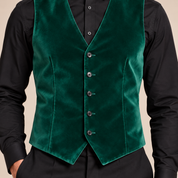 Gilet Uomo in Velluto con Papillon