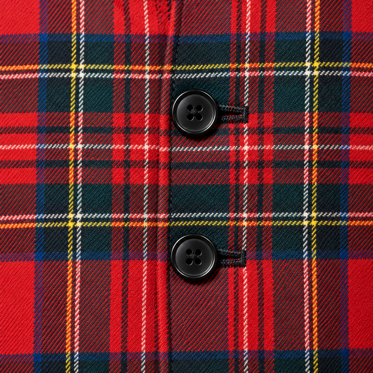 Gilet in tartan scozzese classico con papillon adulto