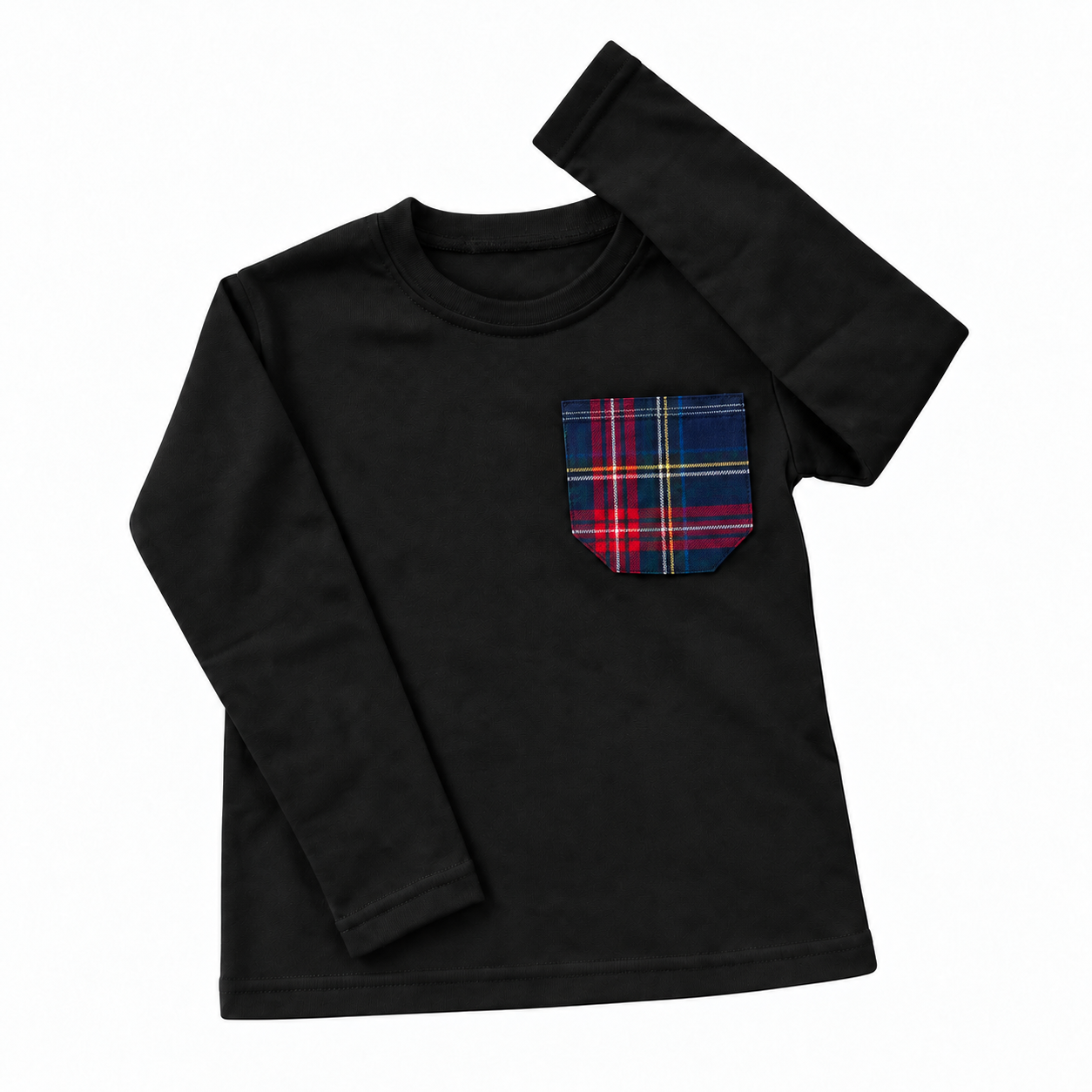 Maglione con taschino in tartan adulto