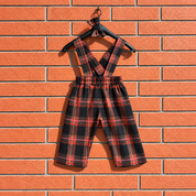 Brown tartan trousers for children