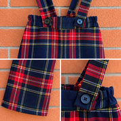 Pantalone in tartan scozzese fondo blu bambino
