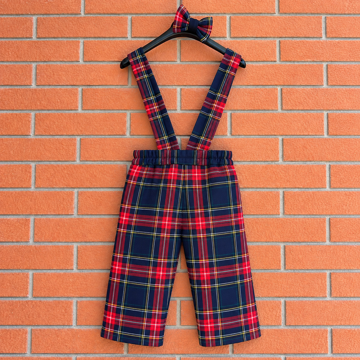 Pantalone in tartan scozzese fondo blu bambino