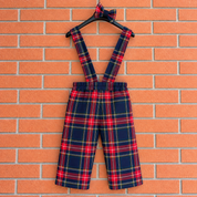Pantalone in tartan scozzese fondo blu bambino