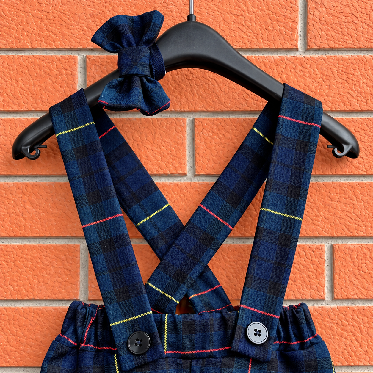 Pantaloneintartanscozzeseblueverdearighebambino01.png