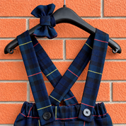 Blue Scottish tartan trousers for children