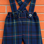 Blue Scottish tartan trousers for children