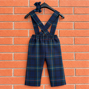 Blue Scottish tartan trousers for children