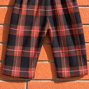 Brown tartan trousers for children