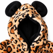 Little girl's fur coat with little ears