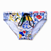Costume slip uomo stampa siciliana - maiolica