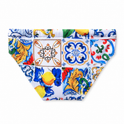 Costume slip uomo stampa siciliana - maiolica