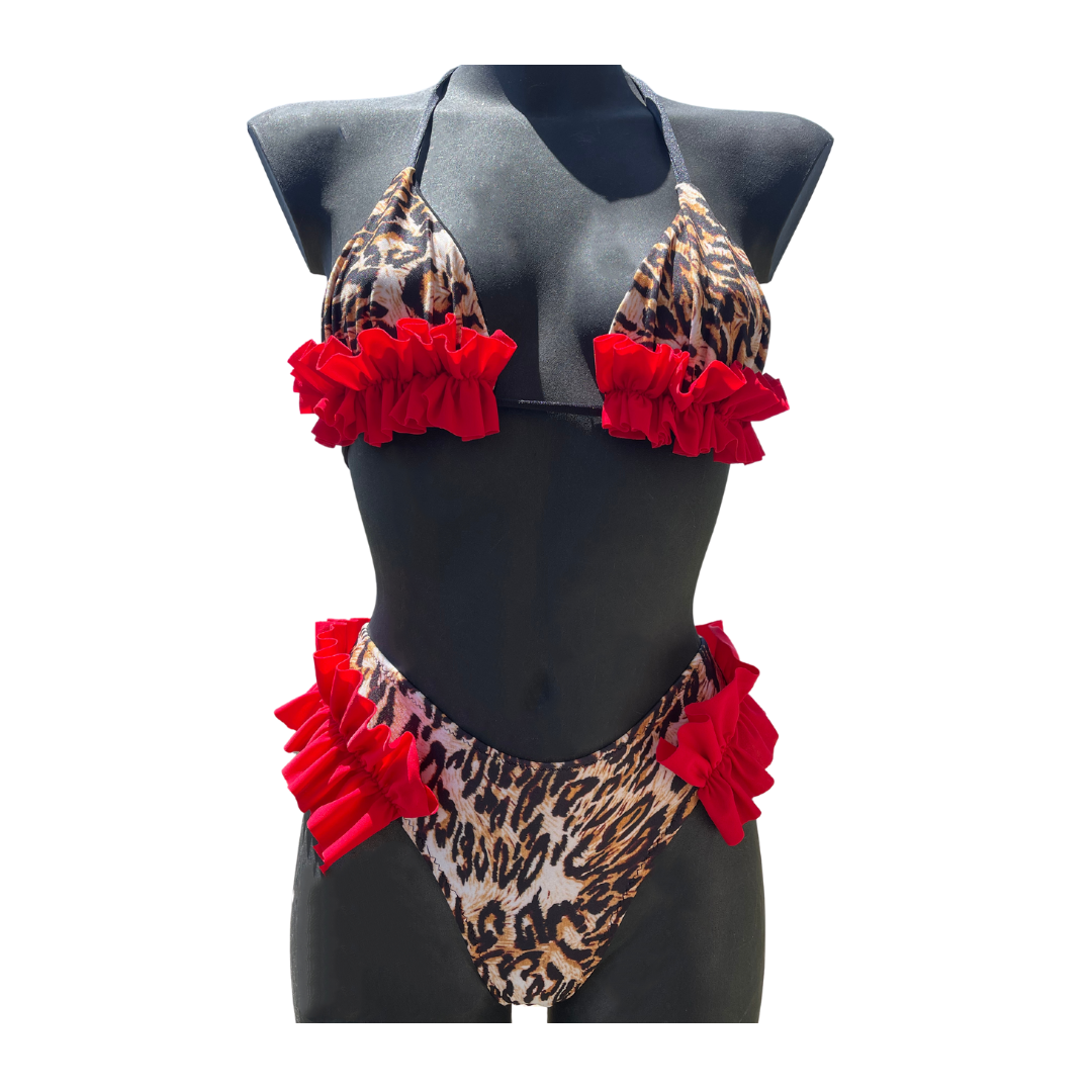 Bikini triangolo leopardato donna
