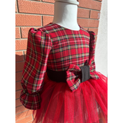 Tartan tulle dress for girls 