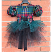 Tartan tulle dress for girls 