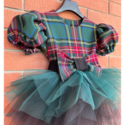 Tartan tulle dress for girls 