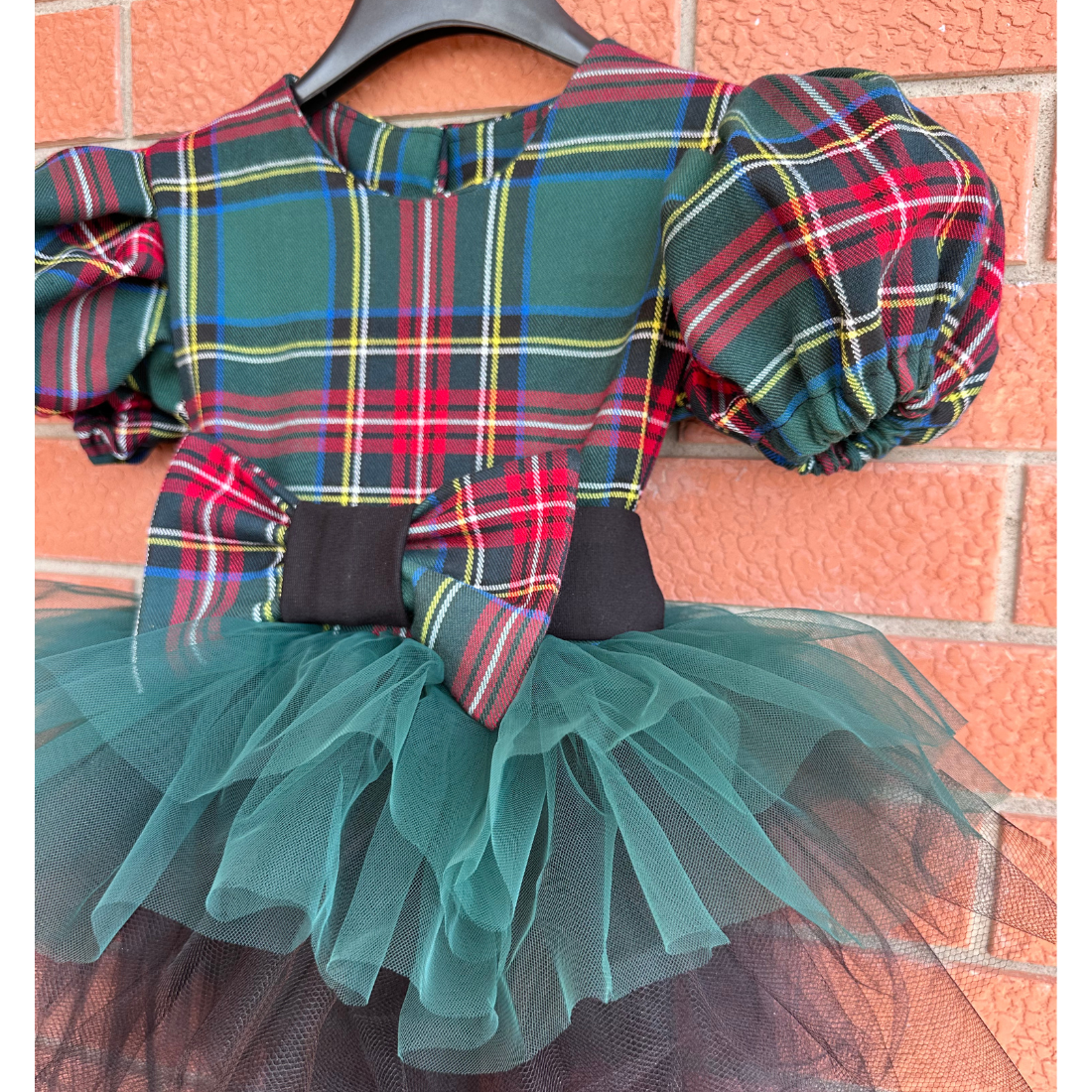 Tartan tulle dress for girls 