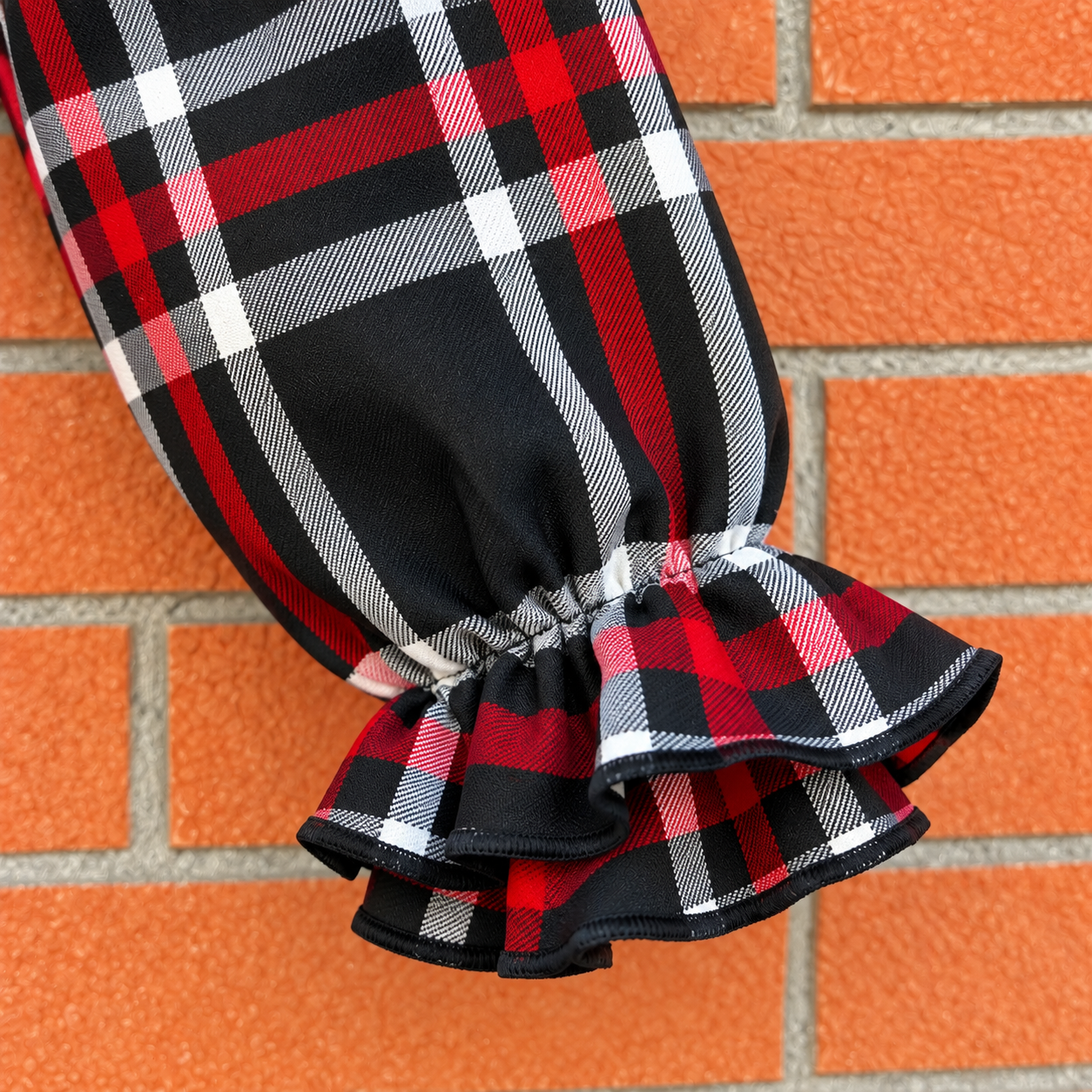 Vestitino tartan fondo nero bambia