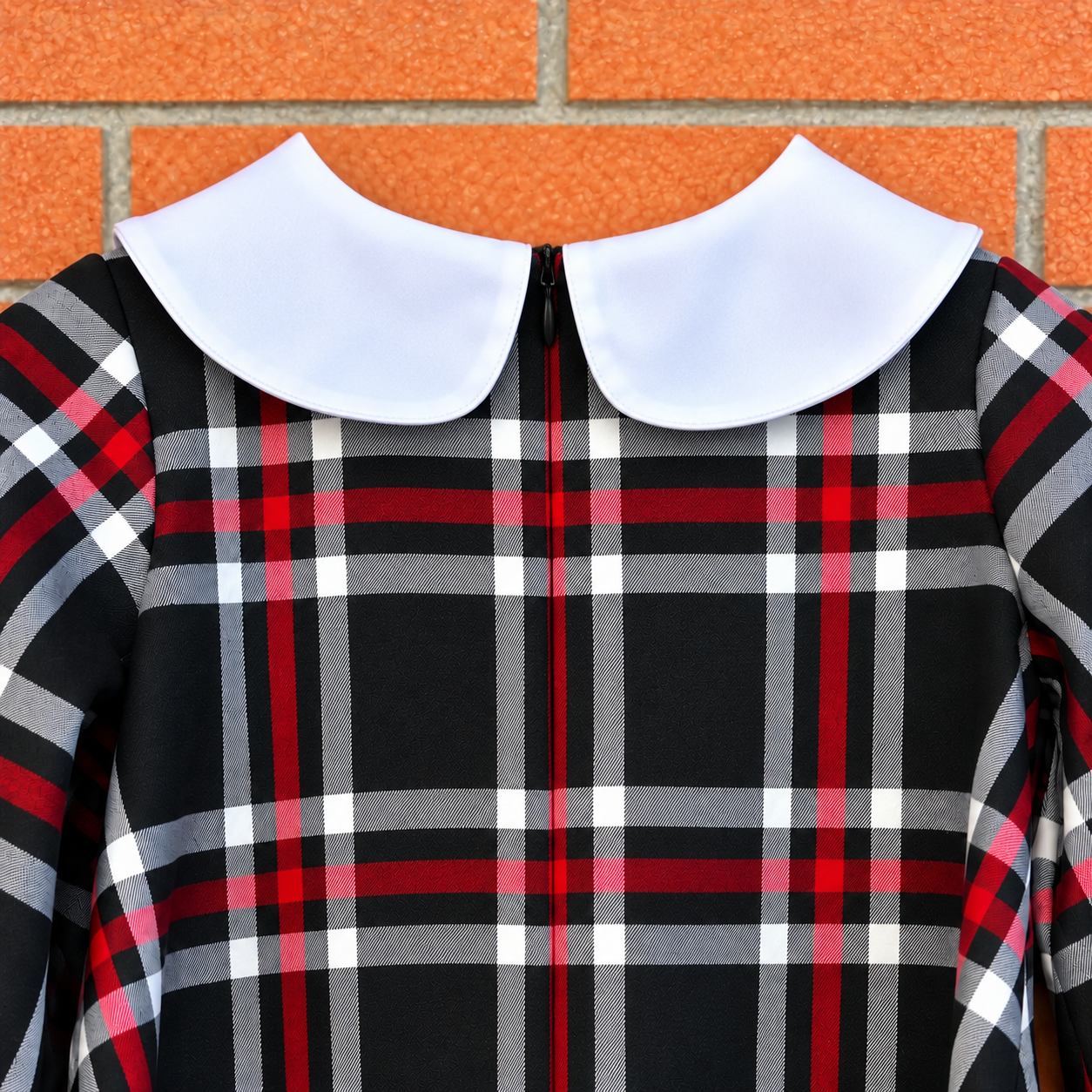 Vestitino tartan fondo nero bambia