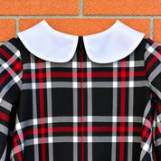 Vestitino tartan fondo nero bambia