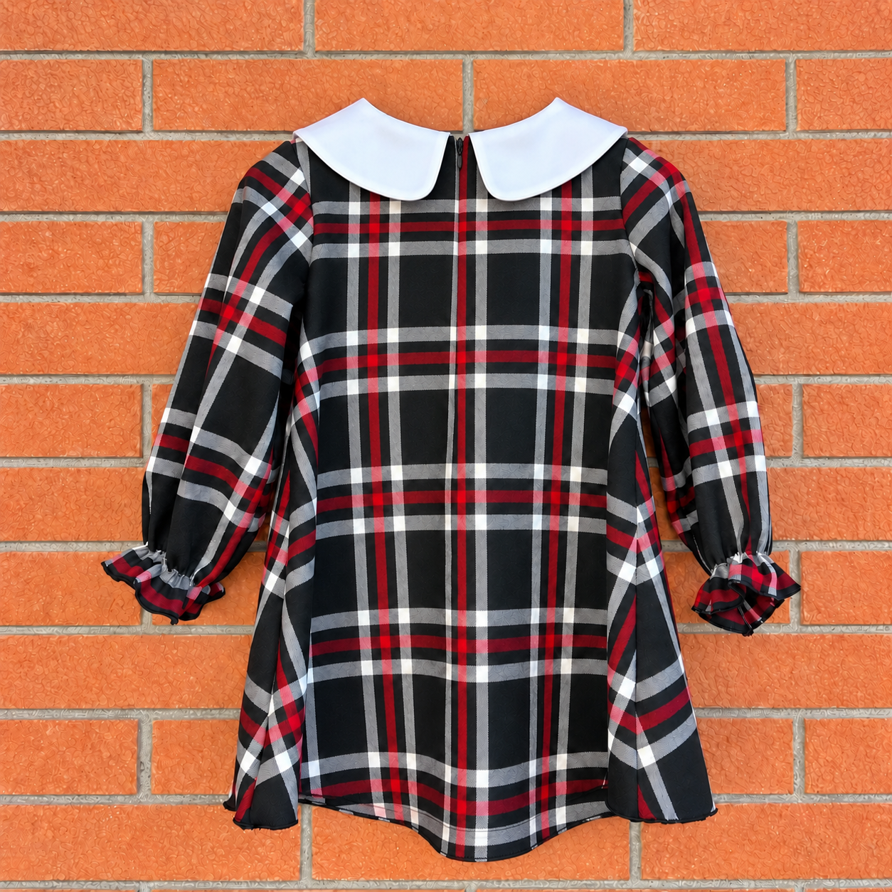 Vestitino tartan fondo nero bambia