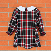 Vestitino tartan fondo nero bambia